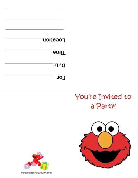 Elmo Printable Birthday Party Invitation Archives