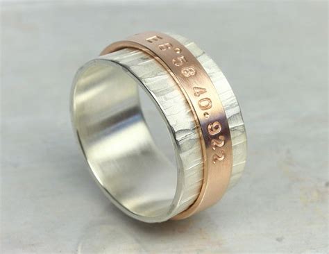 Mit geographischer breite und geographischer länge lässt sich die lage eines punktes. Ringe - Drehring KOORDINATEN #2, 925 Silber, 333 Gold ...