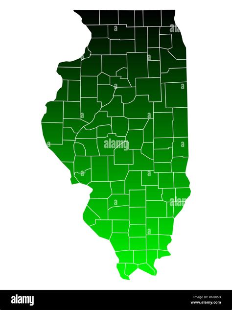 State Of Illinois Map With Counties Hi Res Stock Photography And Images