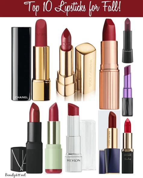 Top 10 Lipsticks For Fall Fall Lipstick Lip Colors Top 10 Lipsticks