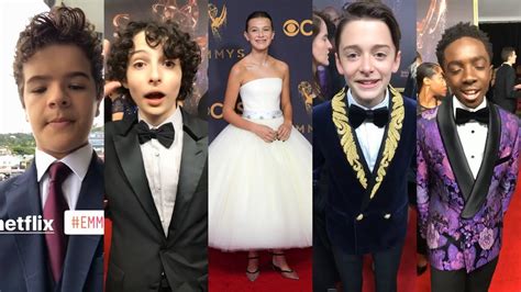 Stranger Things Cast 69th Emmy Awards Red Carpet Backstage And More