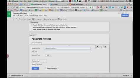The password locked concept is valid in a desktop application, where if i can get hold of an unprotected file, via network, or thumb drive, i can open the file with the application. Password Protect Google Forms (With images) | Google forms ...