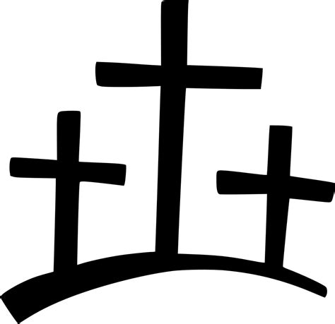 Three Crosses Icon Christian Calvary Cross Vector Cit