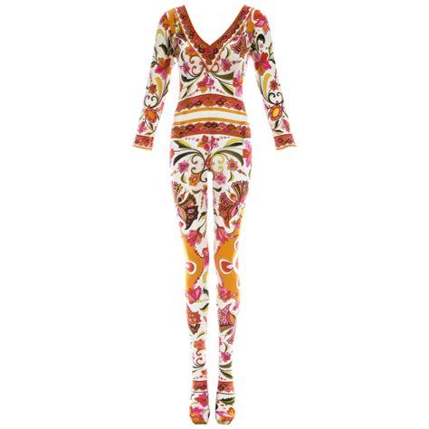 Emilio Pucci Nylon Floral Printed Body Stocking Spring Summer 1966 For Sale At 1stdibs Nylon