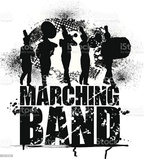 Marching Band Grunge Graphic Background Stock Illustration Download