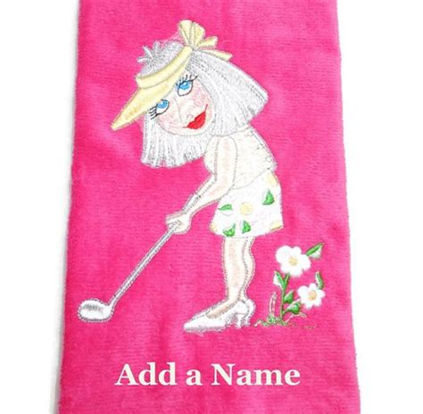 Your mother may have told you not to play with your food, but she didn't say not to play with. golf towel lady golfer gift for her funny gift by ...