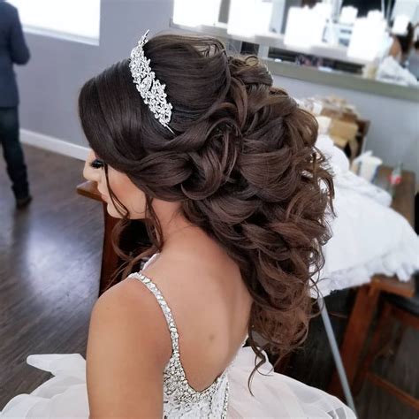 Quince Hairstyles For Long Hair Sweet 16 Hairstyles Wedding Hairstyles With Crown Wedding