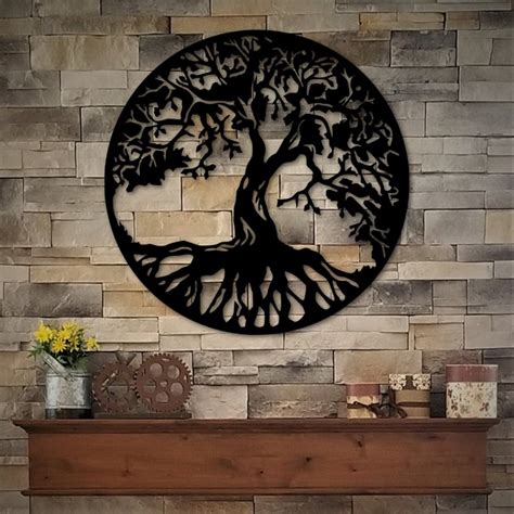 Tree Of Life Metal Sign 2 Ft Metal Wall Art Tree With Etsy In 2021