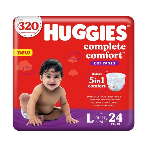 Huggies Complete Comfort Baby Dry Diaper Pants Large 24 Count Price