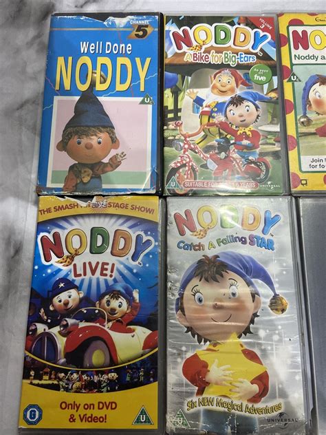 6x Noddy Vhs Videos Noddy Live Well Done Noddy Catch A Falling Star