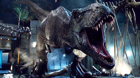Jurassic World 2015 T Rex Vs Indominus Rex Final Battle Scene