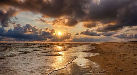 Hintergrundbilder Sonnenuntergang Sonne Strand Dänemark Abend