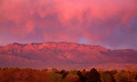 The Watermelon Mountains Sandia Mtns At Sunset New Mexico