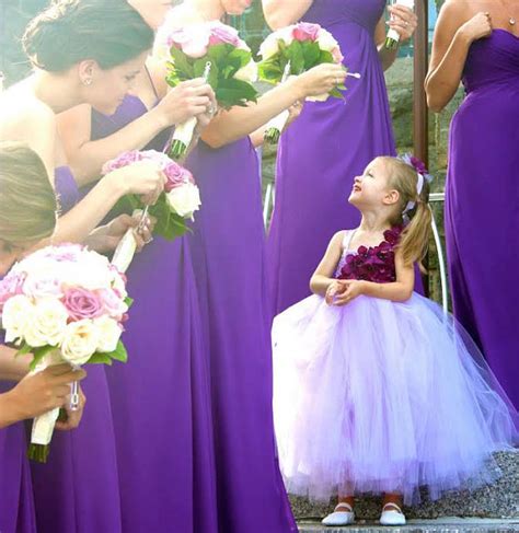 Flower Girl Dress Gorgeous Plum Hydrangeas And Lavender Tutu Dress Wedding Flower Girl Dress