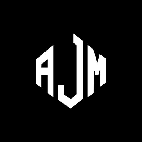 Diseño De Logotipo De Letra Ajm Con Forma De Polígono Ajm Polígono Y
