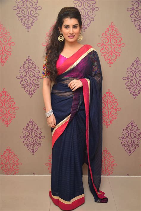 Actress Archana Veda In Saree At Srinivasa Textiles Launch In