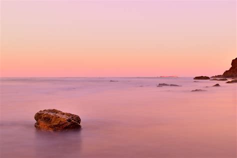 Pink Sunset On The Beach Of Castillo En El Mar Image Free Stock Photo