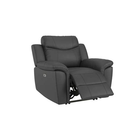 Scs Living Black Grayson Leather Power Recliner Chair By Scs