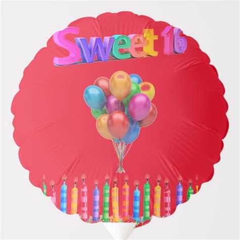 Sweet 16 Birthday Balloons Balloon