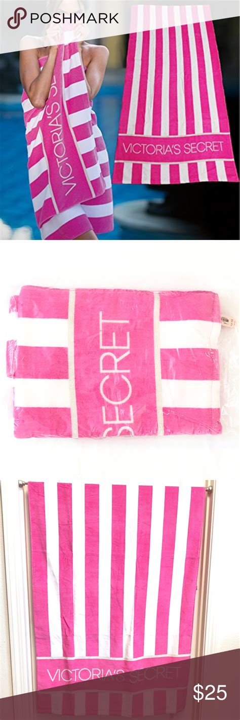 Victorias Secret Beach Towel Beach Towel Secret Beach Pink Logo