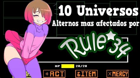 top 10 universos alternos de undertale mas afectados por la regla 34 youtube