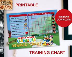 Mickey Mouse Printable Training Chart Chore Chart Reward Chart