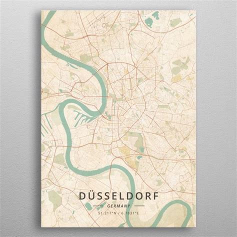 Dusseldorf Germany Poster By Designer Map Art Displate Map Art