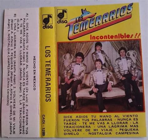 Los Temerarios Incontenibles Cassette Disa 1990 Mercadolibre