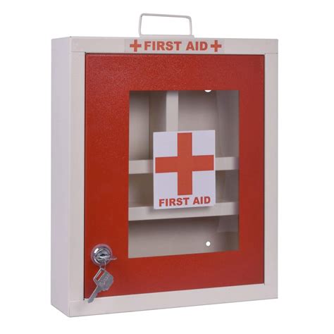 Plantex Metal Rectangular Emergency First Aid Kit Box For Home School