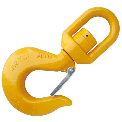 30t Grade 80 Hoist Swivel Hook With Bearing 367130 89900 Yellow