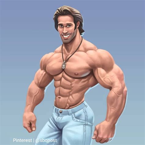 Pin By Sbq On 這幅畫 Bodybuilding Male Sketch Male