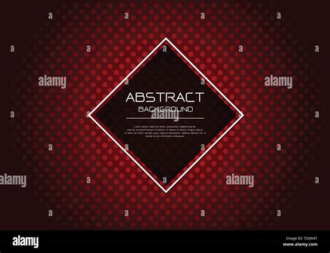 Abstract Vector Luxury Red Circle Spot Pattern On Dark With Diamond