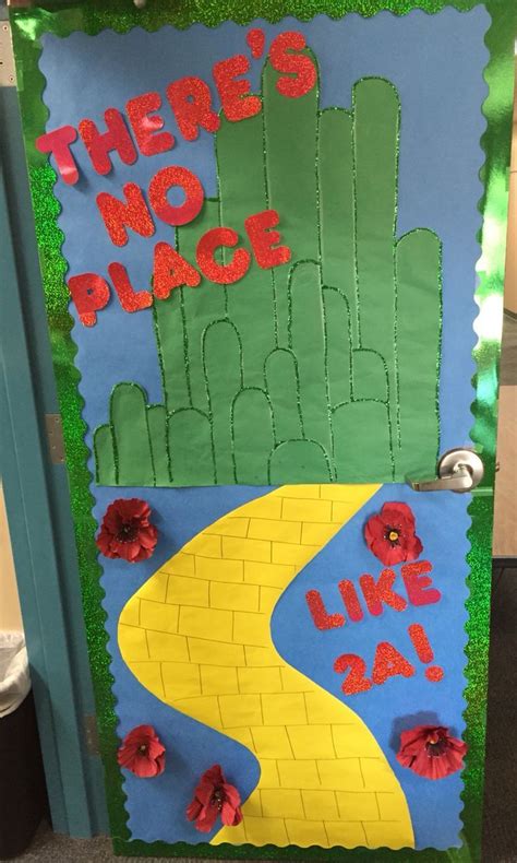 Heres My Wizard Of Oz Themed Door I Saw The Theres No Place Like Sec