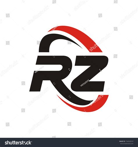 Rz Logo Initial Letter Design Template Vector De Stock Libre De