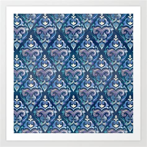 Choose from over a million free vectors, clipart graphics, vector art images, design templates, and illustrations created by artists worldwide! Persian Floral pattern blue and silver Art Print by ...