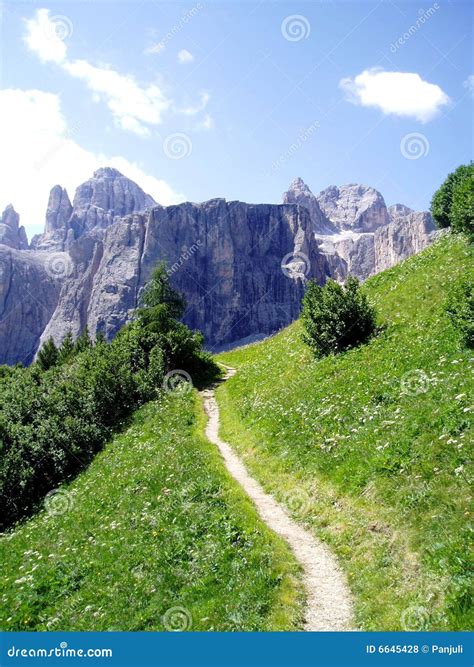 Path In Dolomiti Mountains Royalty Free Stock Photography