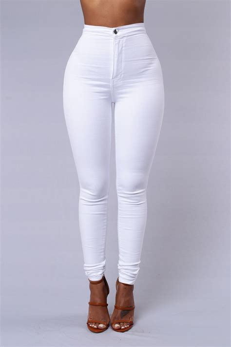 Super High Waist Denim Skinnies White High Jeans Skinny Jeans White Jeans