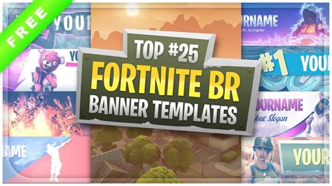 Top 25 Fortnite Battle Royale Banner Templates Free Download Youtube
