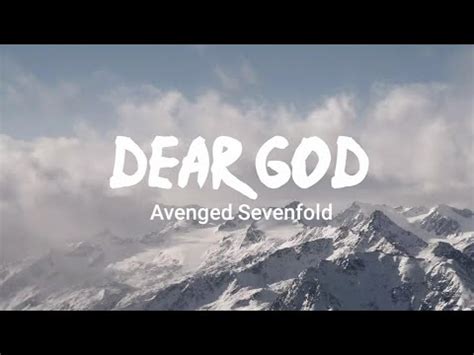 C g am em f c g c g am em f c g *) c g a lonely road, am em crossed another cold state line f c miles away from those i love. Dear God - Avenged Sevenfold - Lirik - YouTube