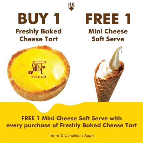 What can i say, i'm a big fan of cheese tarts and cheesecakes. Buy 1 Pablo Cheese Tart Free 1 Mini Cheese Soft Serve @ 1 ...