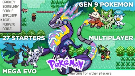 New Pokemon Gba Rom Hack With Gen 9 27 Starters Co Op Mode Following