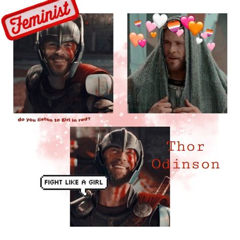 Thor Feminist And Protector Of Lesbians In 2022 Thor Fight Like A Girl Red Thor