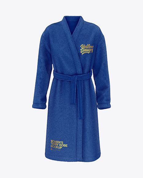 Download Women's Terry Robe Mockup - Front View in Apparel Mockups ...