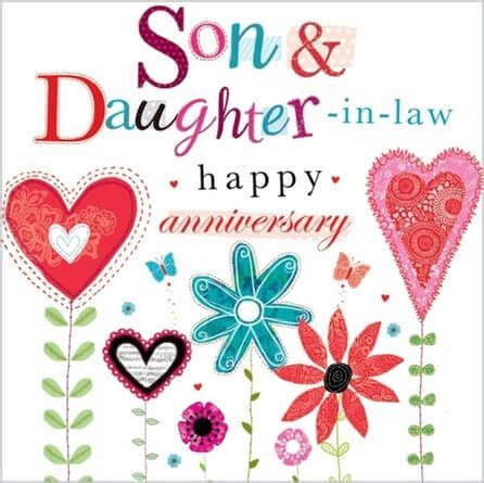 Loving wishes to both of you for all the joy your. anniversary wishes for son and daughter in law | Wedding anniversary wishes, Happy wedding ...