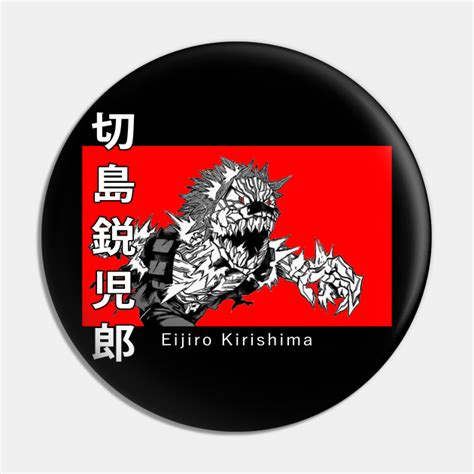 Eijiro Kirishima Hero Form Red Riot Kirishima Mha Pin Teepublic