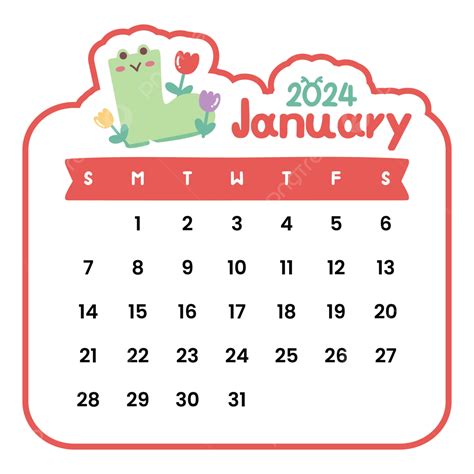 Monthly Calendar January 2024 Vector January 2024 January Monthly