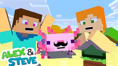 Axolotl Can Talk Alex And Steve Life Minecraft Animation Space