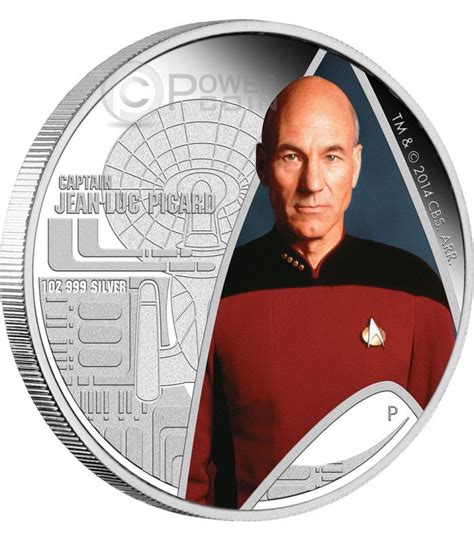 Captain Jean Luc Picard Star Trek Next Generation Silber Münze 1