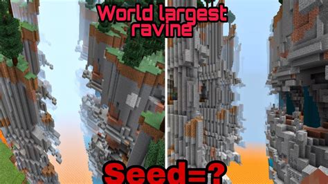 Minecraft World Largest Ravine Seed Minecraft Youtube