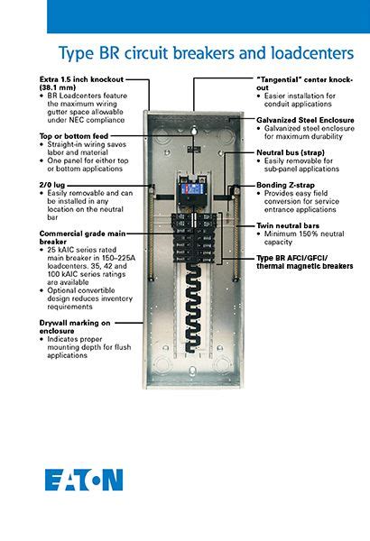 Your locality's codes and regulations regarding residential wiring have been put in. Eaton BR 100 Amp 2 Pole Circuit Breaker-BR2100CS | Home electrical wiring, Electrical panel ...